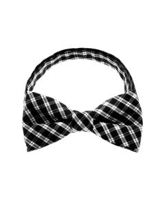 Black Gingham Bow Tie