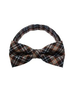 Brown Plaid Bow Tie