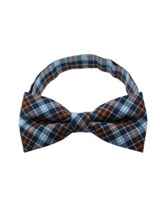 Navy Tartan Bow Tie