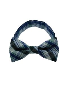 Dark Blue Checkered Plate 1 Bow Tie