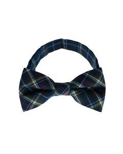 Navy Checkered Plate 5 Bow Tie