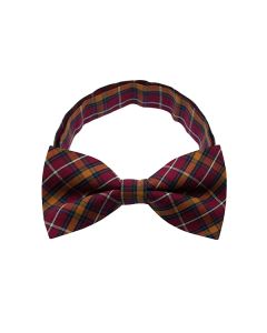 Maroon Checkered Plate 1 Bow Tie