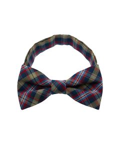 Navy Checkered Plate 6 Bow Tie