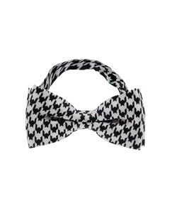 Black Houndstooth Bow Tie