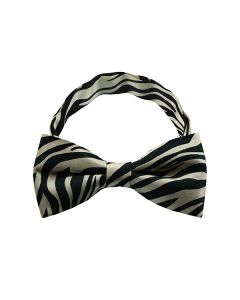 Cream Zebra Pattern 1 Bow Tie