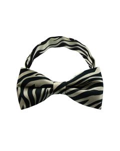 Cream Zebra Pattern 1 Bow Tie