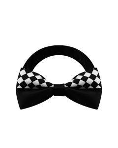 Black Half Diamond Bow Tie