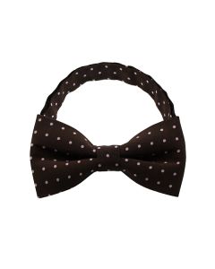 Dark Brown Dot Pattern 1 Bow Tie