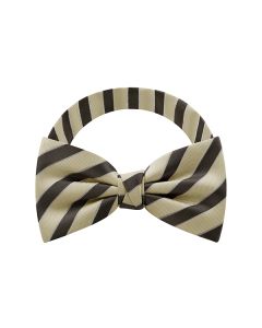 Coffee Stripe Bow Tie