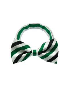 Green Stripe Pattern 1 Bow Tie