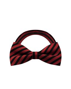 Red Black Stripe Bow Tie
