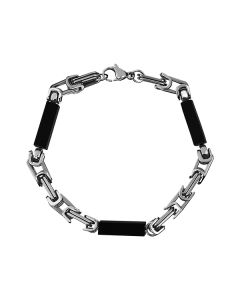 Black Rectangle C.S. Chain Bracelet