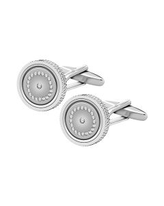 Silver Crystal Wheel Cufflink