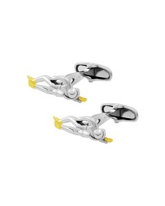 Silver + Gold Diver Cufflink