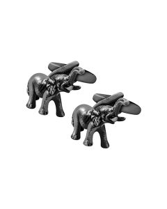 Silver Antique Elephant Cufflink