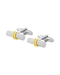 Silver Gold Curve Cufflink