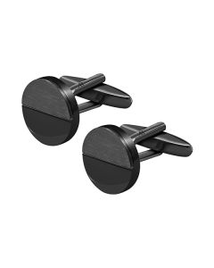 Black Circle Cufflink