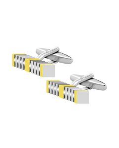 Silver Gold Line Post Cufflink