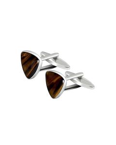 Tigerseye Triangle Cufflink