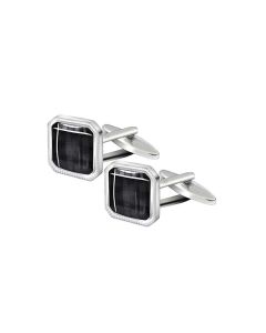 Gray Plaid Catseye Cufflink