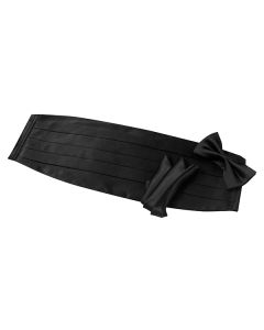 Black Cummerbund Set