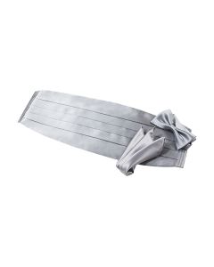 Silver Cummerbund Set