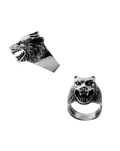 Wolf Head Ring