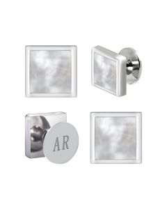 Pearl Square Tuxedo Studs