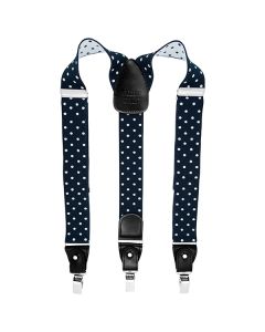 Navy Polka Dot Suspenders