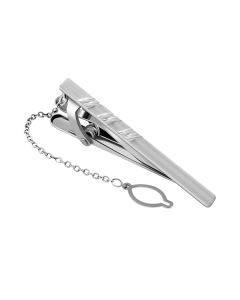 Silver Triple Line Tie Clip