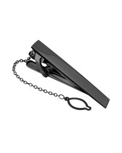 Black Shiny Classic Tie Clip