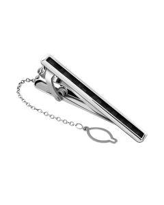 Silver Dimension Line Tie Clip