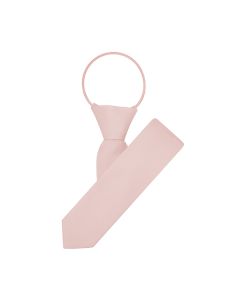 Slim Solid Plain Zipper Tie