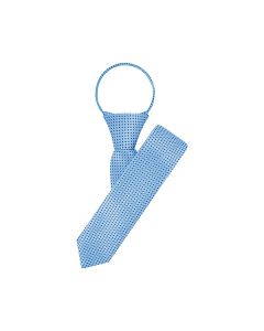 Slim Blue Diamond Dot Zipper Tie