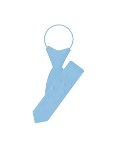 Slim Blue Woven Square Zipper Tie